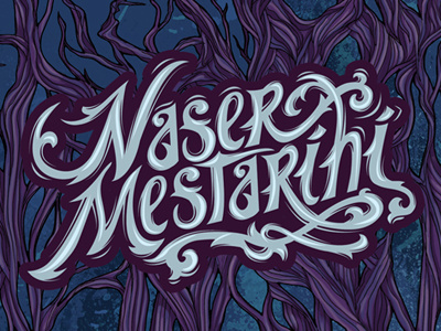 Naser Mestarihi Logo & Album forest grunge hand letterin illustrator logo music musician photoshop rock texture type typography