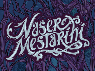 Naser Mestarihi Logo & Album logo hand letterin type typography photoshop illustrator forest grunge texture music rock musician