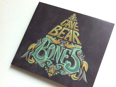 Cave Bear Album cave bear graphic design typography type illustrator custom filagree