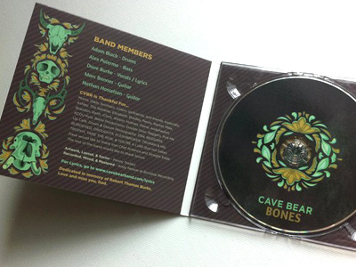 Cave Bear Album - Inside cave bear graphic design typography type illustrator custom filagree
