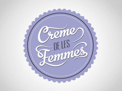 Creme de les Femmes Logo burlesque feminine logo typography