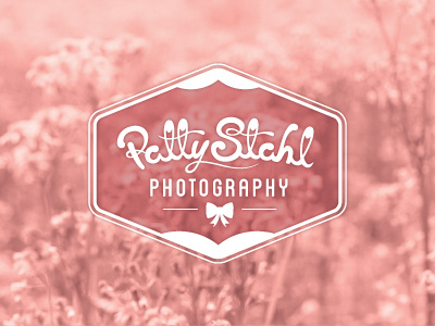 Patty Stahl Photography - Final Logo bow custom hand type logo pin up retro seal typography vintage