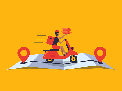 Online delivery vector concept