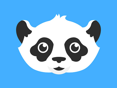 Cute Panda animal cartoon cute flat head panda