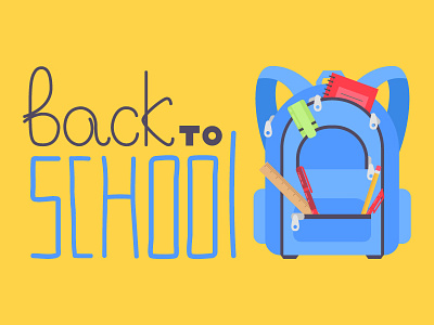 Back to school backpack bag lettering school