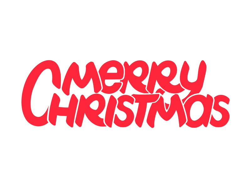 Merry Christmas lettering handrawn by GarikProst on Dribbble