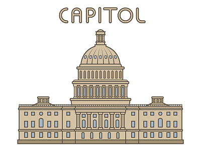 Capitol architecture building capitol house illustration usa vector