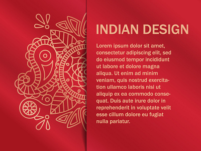 Indian design with ornament