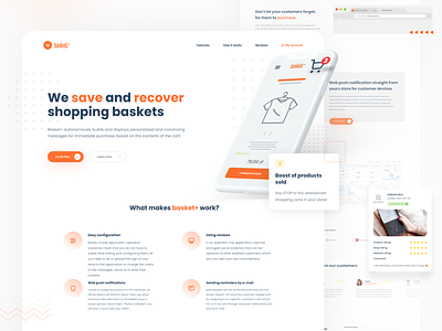 E-Commerce Tool Landing Page basket clean design e-commerce landing layout minimalism page shop tool ui ux webdesign www