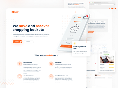 E-Commerce Tool Landing Page basket clean design e commerce landing layout minimalism page shop tool ui ux webdesign www