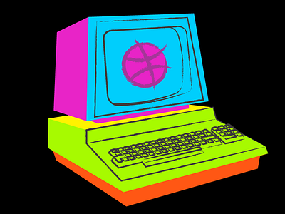 Rebound2: Commodore 60s Feel 60s 80s commodore neon palette rough sketched