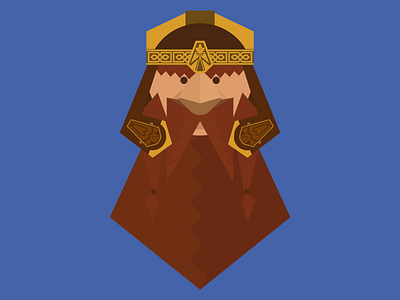 Gimli Head illustration lord lotr muted of rings the