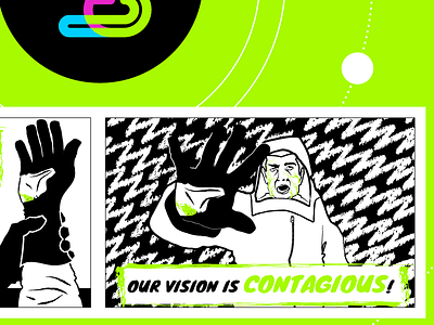 Make Contact With Triple Helix : Our Vision Is Contagious adobe illustrator biohazard bright green contact contagion contagious ink microscope radioactive triple helix creative triple helix illustration vision is contagious