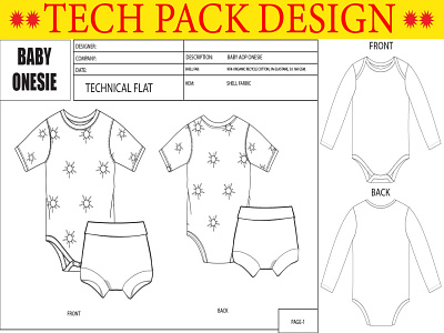 I will create a clothing fashion tech pack for manufacture apparel tech pack