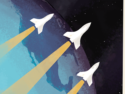 Missions Poster illustration layout mission.io photoshop poster print rockets space