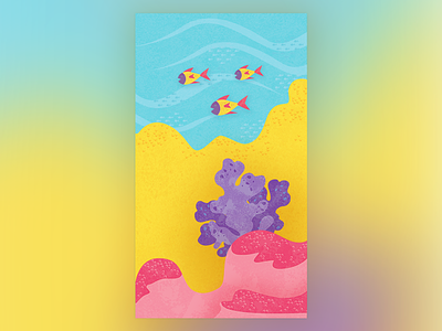So Many Fish app aquatic coral fish fun illustration photoshop playful screen sea water