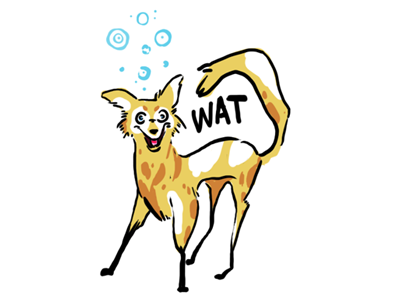 A Ditzy Dog dog funny illustration photoshop wat