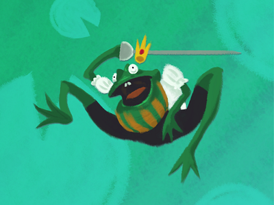 The Frog King character design frog illustration photoshop