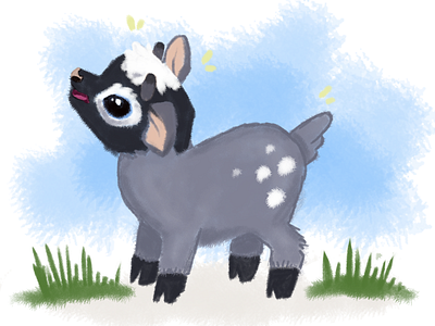 Kidding Around babygoat character design farm animals goat illustration illustration art photoshop