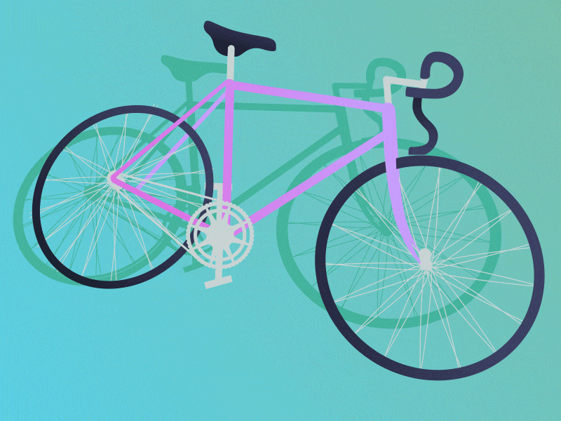 bicycle aftereffects animation bicycle bike chill cinemagraph illustration illustrator