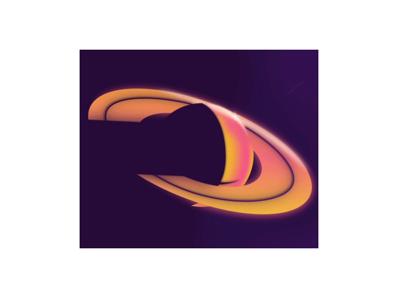 saturns rings 2danimation aftereffects animation gradients illustration saturn space stars texture