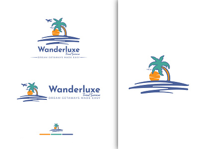 Wanderluxe Logo brand identity branding design graphic design illustration logo