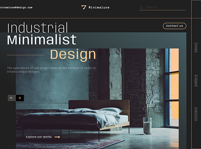 Design Studio Landing Page app design furniture portfolio product design ui