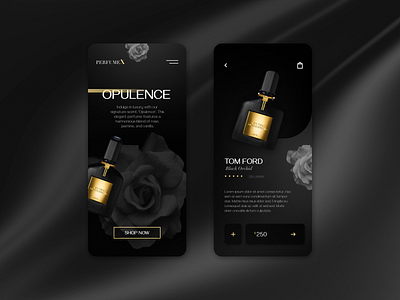 Mobile perfume/fragrance app. app fragrance app home screen perfume portfolio product design ui