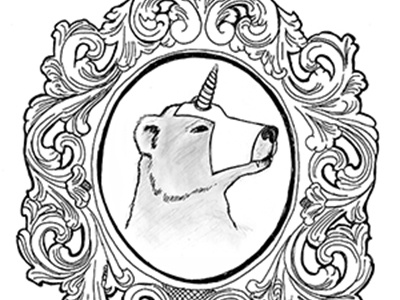 Bear In Frame album artwork illustration project: