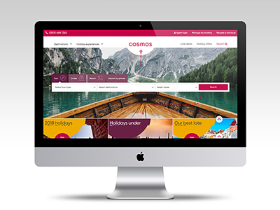 Cosmos travel website responsive travel ux website