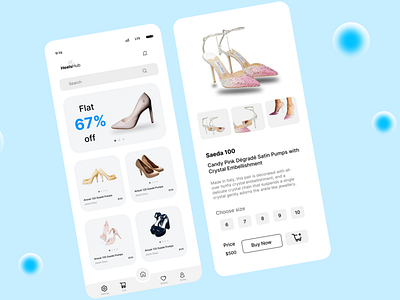 UI Interface of a heels app