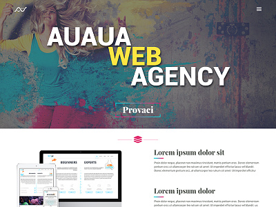 Landing page for web agency flat fresh landing