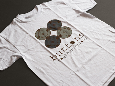 t shirt design Buttions together strong -.- branding fashion fun art graphic design illustration t shirt