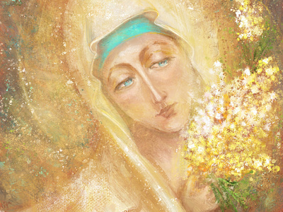 Godmother angel god godmother icon oilpainting orthodox painting pure religion spirituality