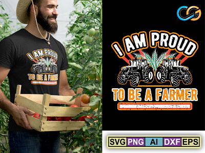 I am proud to be a farmer branding creativegraphics design graphic design illustration logo tshi tshirt design vector