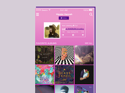 Daily UI #006 - User Profile daily ui dailyui music profile user profile