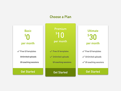 Daily UI #030 - Pricing