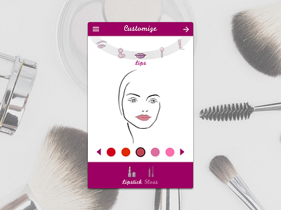 Daily UI #033 - Customize 33 beauty customize daily ui dailyui makeup ui