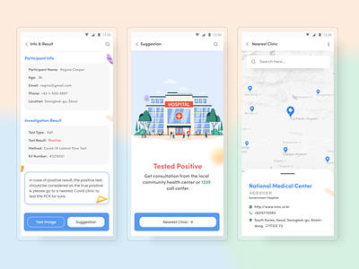 Medical Test & Clinic Finder App UI 2022 apps app clean clean ui covid 19 covid test design illustration ios medical medical app medical test app for android medical test results minimal ui trend trendy apps ui user experience user interface ux