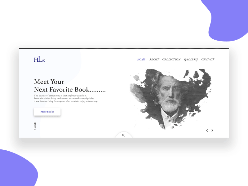 Historical Book Store Landing Page