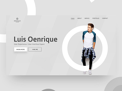 Portfolio website header