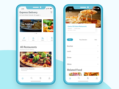 Food Delivery App app cart delivery food ios list mobile order profile restaurant shopping summary