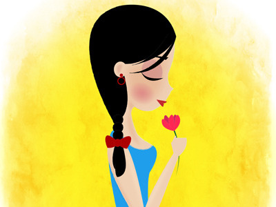 Thinking of you digital art emotion girl illustration js daniel love thinking