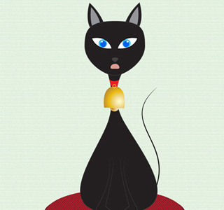 Who Tied The Bell animal bell cat confused illustration puzzled surprised