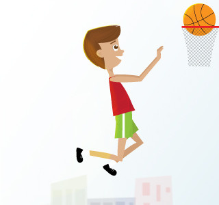 Goal ball basketball boy jump sports