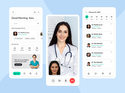 Health Care Mobile Application 👨‍⚕️👩‍⚕️ appointment branding design healthcare journey meeting mobile rootquotient software surgery ui ux videocall