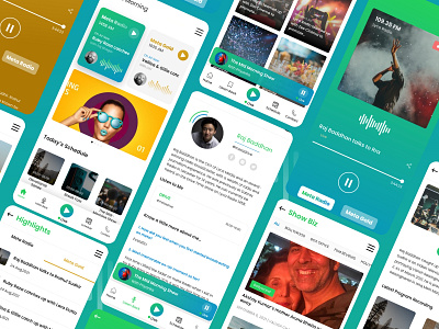 Radio Mobile App 📻 application audio branding design mobile radio rootquotient software ui ux
