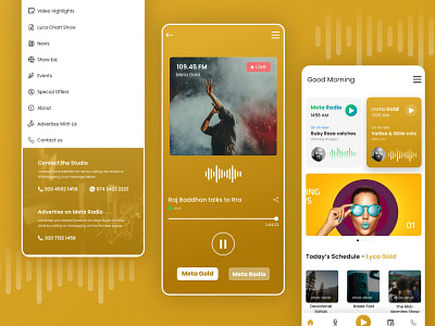 Radio Mobile App 📻 audio branding design mobile music app rootquotient software ui ux video