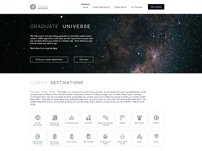 Graduate Universe: a recruitment start-up with a difference branding design ux web design