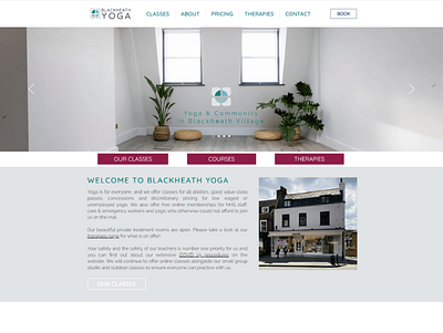 Blackheath Yoga branding design logo ux web design